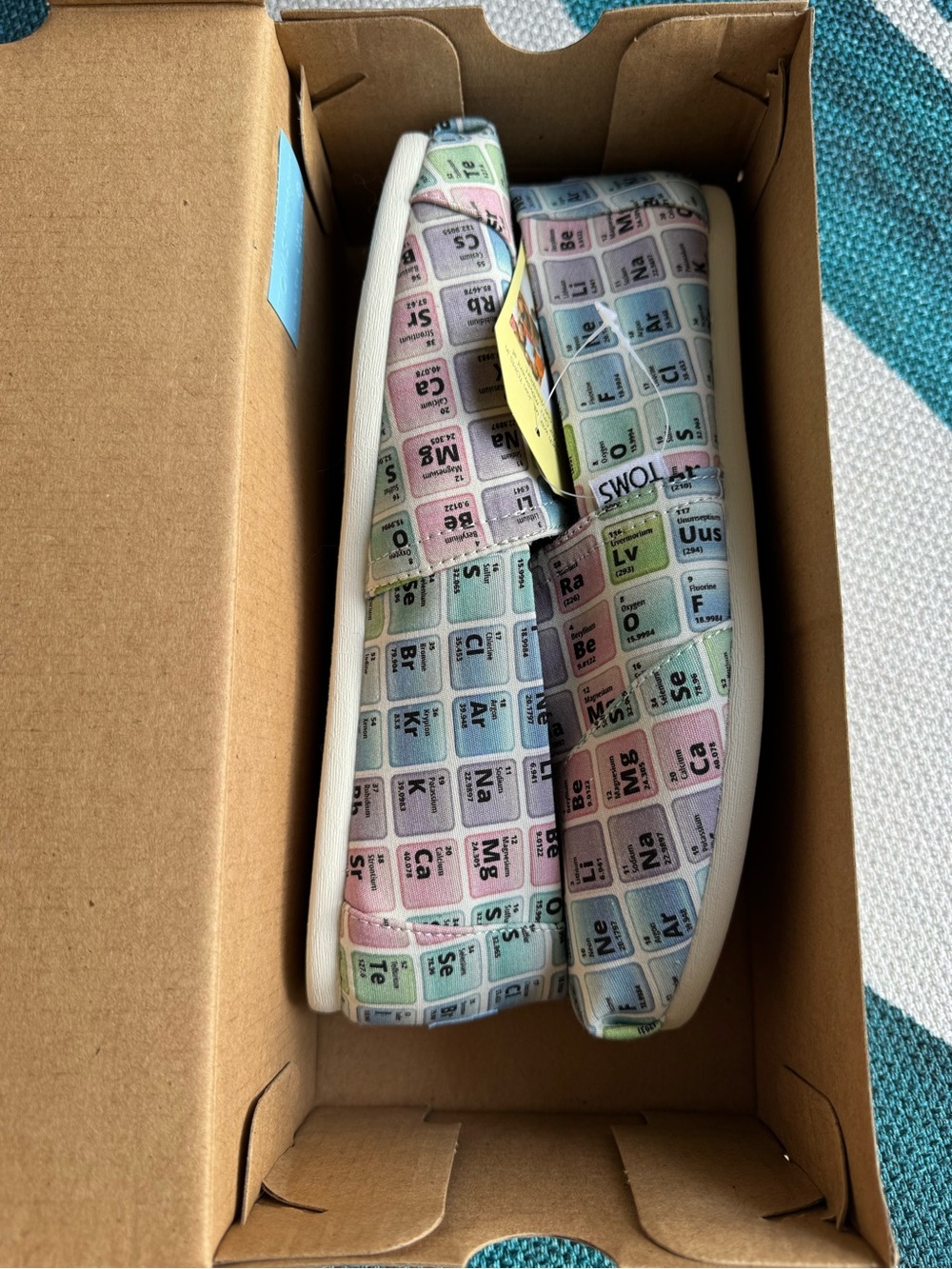 TOMS Women’s Slip-On Shoes in Pastel Periodic Table Print - Picture 2 of 4